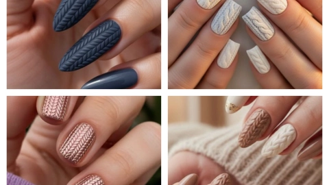 uñas efecto suéter que te chulearán