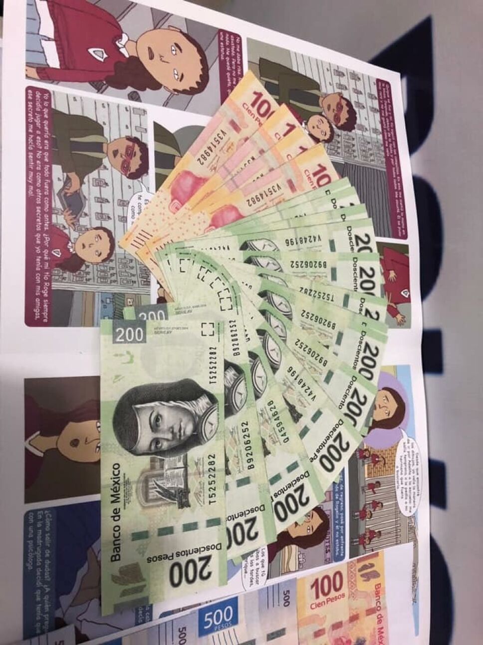 Billetes falsos en Cancún