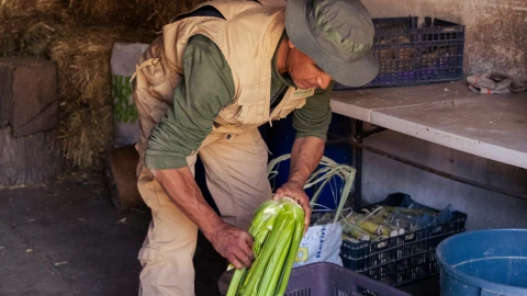 Fernando prepara la comida