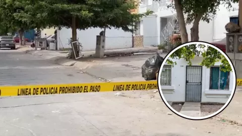 Casa baleada en Urbivillas del Prado en Culiacán