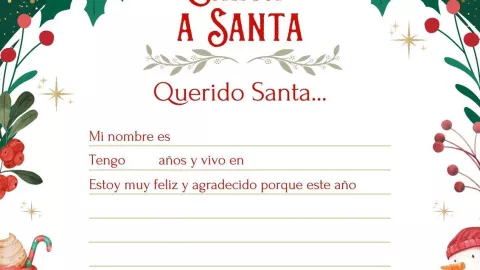 Carta a Santa para imprimir