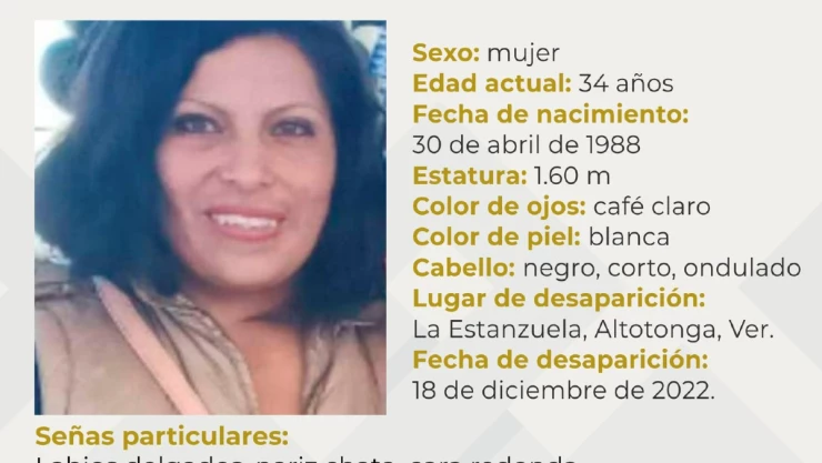 Buscan a Alejandra Quinto en Altotonga