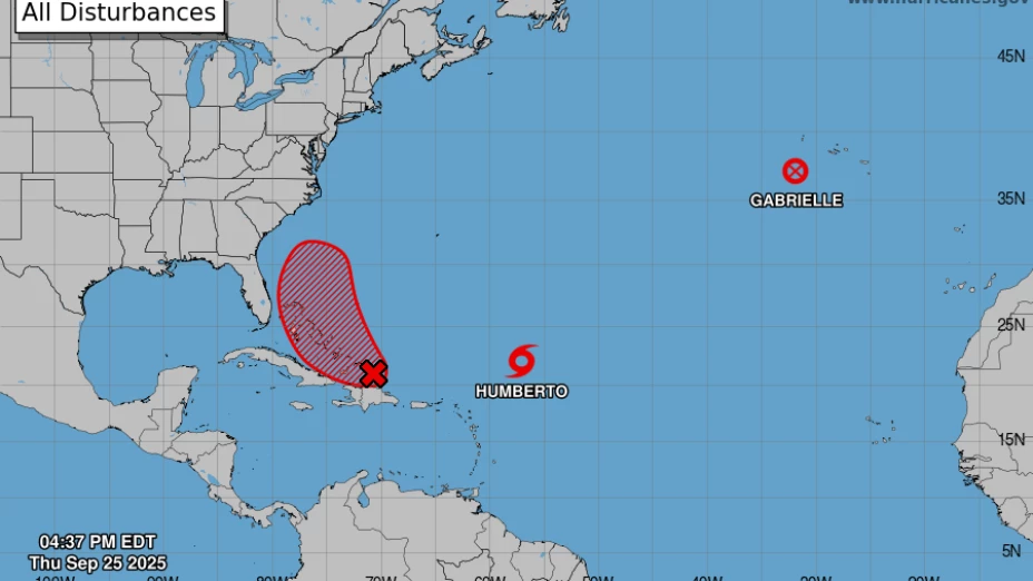 Ubicación de la Tormenta Tropical Humberto hoy, 25 de septiembre de 2025.png
