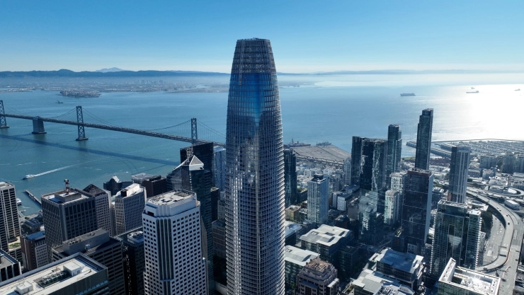 una vista panorámica del Salesforce Tower.