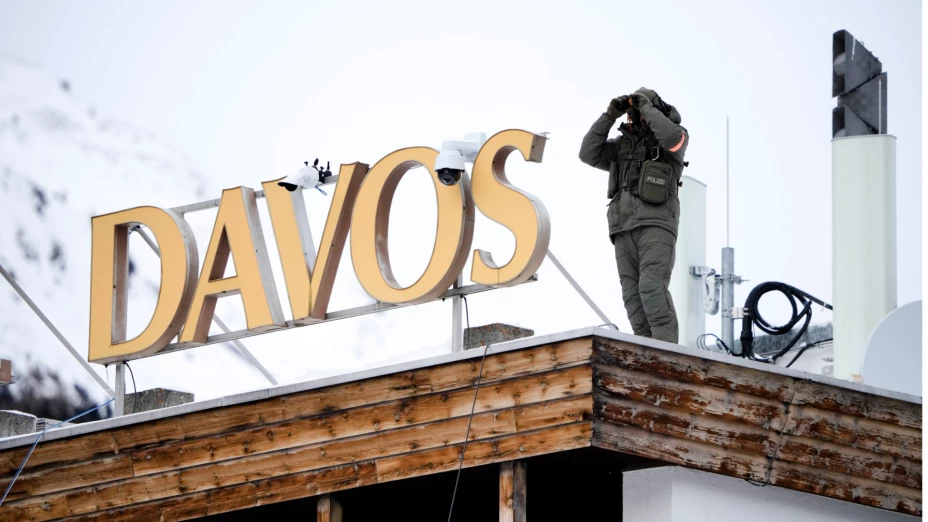 Vigilancia en Foro Económico Mundial de Davos, Suiza.