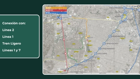 Conexiones de la Línea 12 del Trolebús de CDMX.