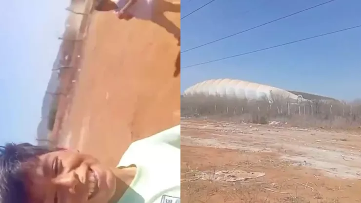 Niños se emocionan al ver el Estadio El Encanto