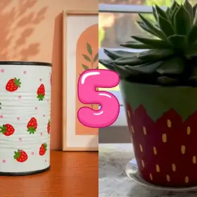 No las tires 5 ideas creativas para reciclar latas de frijoles en tiernas macetas de fresita.jpeg
