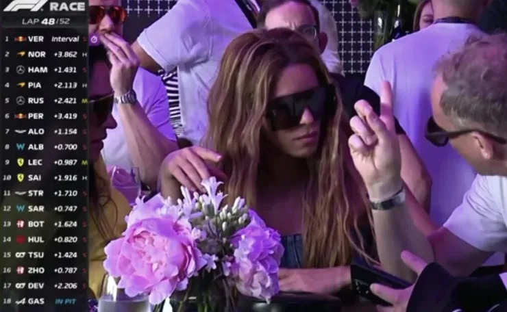 shakira en el GP de Gran Bretaña