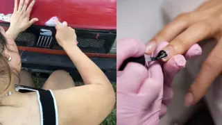 manicurista arregló carro de su novio