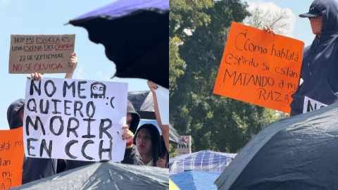 Protestan-estudiantes-en-la-rectoría-de-la-UNAM-tras-asesinato-de-alumno-en-CCH-Sur