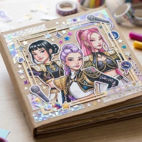 Cómo hacer un diario con temática de KPop Demon Hunters
