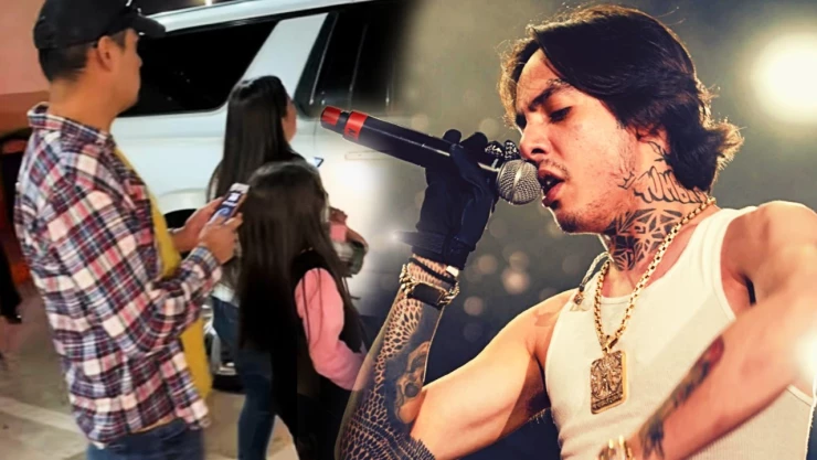 Natanael Cano niega foto a niña y rompe en llanto