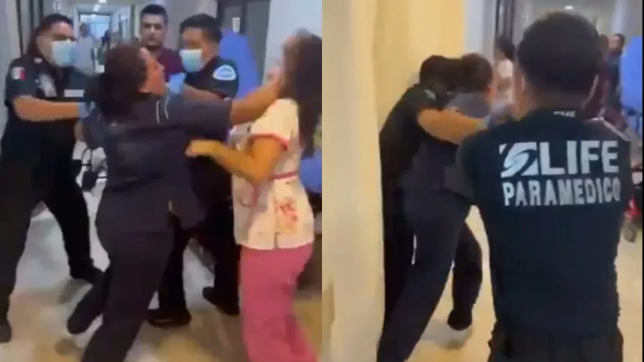 VIDEO | ¡Tensas imágenes! Médica del IMSS es golpeada por una paciente en el área de Urgencias y así fue captado