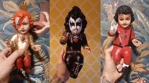 Niño dios pintado de artistas