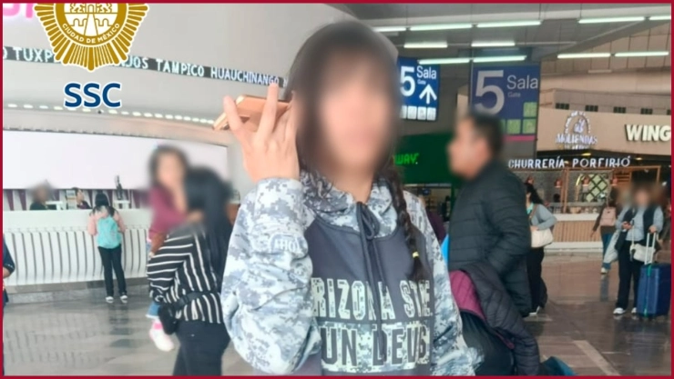 Localizan a menor de 14 años deambulando en la Central del Norte en CDMX tras desaparecer en Guanajuato.