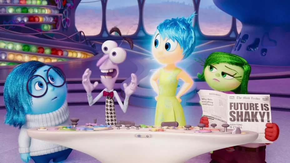 En la imagen, las emociones de Riley frente al control de emociones.