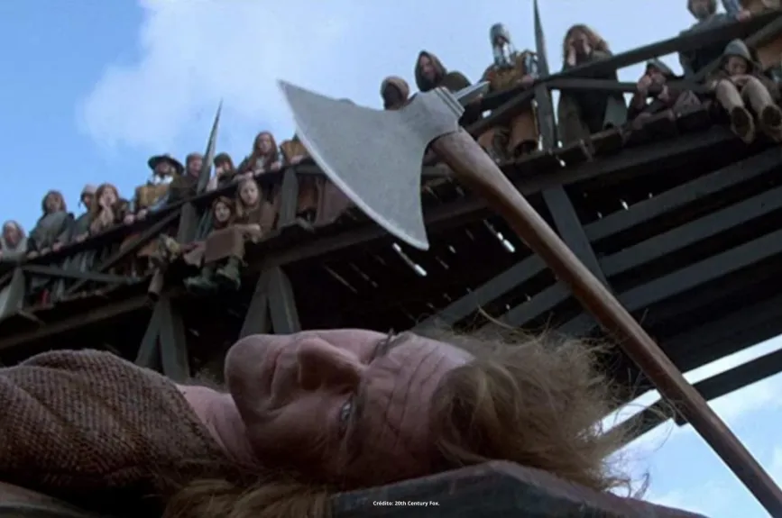 Escena de la película Corazón Valiente (Braveheart) con Mel Gibson por Azteca 7.