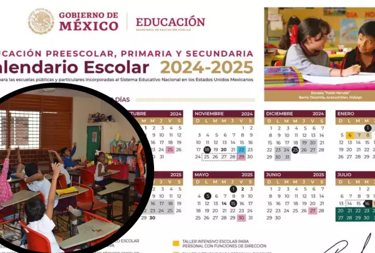 ¡OFICIAL! Este es el CALENDARIO ESCOLAR 2024- 2025; estos serán descansos y festivos