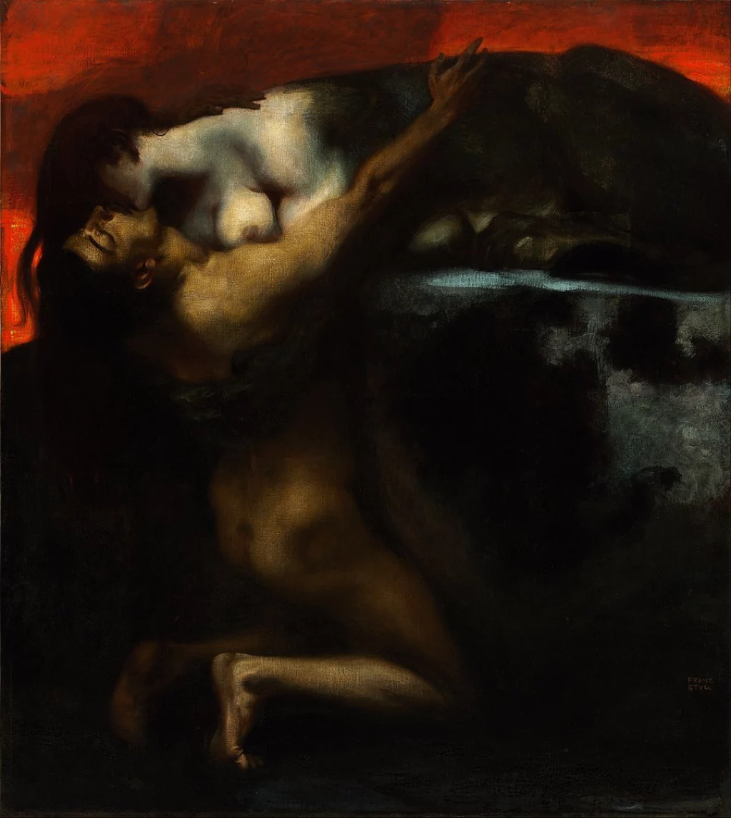 Franz von Stuck, “El beso de la Esfinge”, 1895.