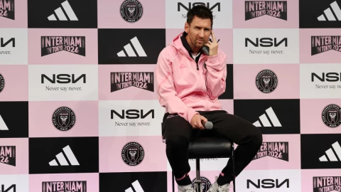 Lionel Messi en conferencia de prensa
