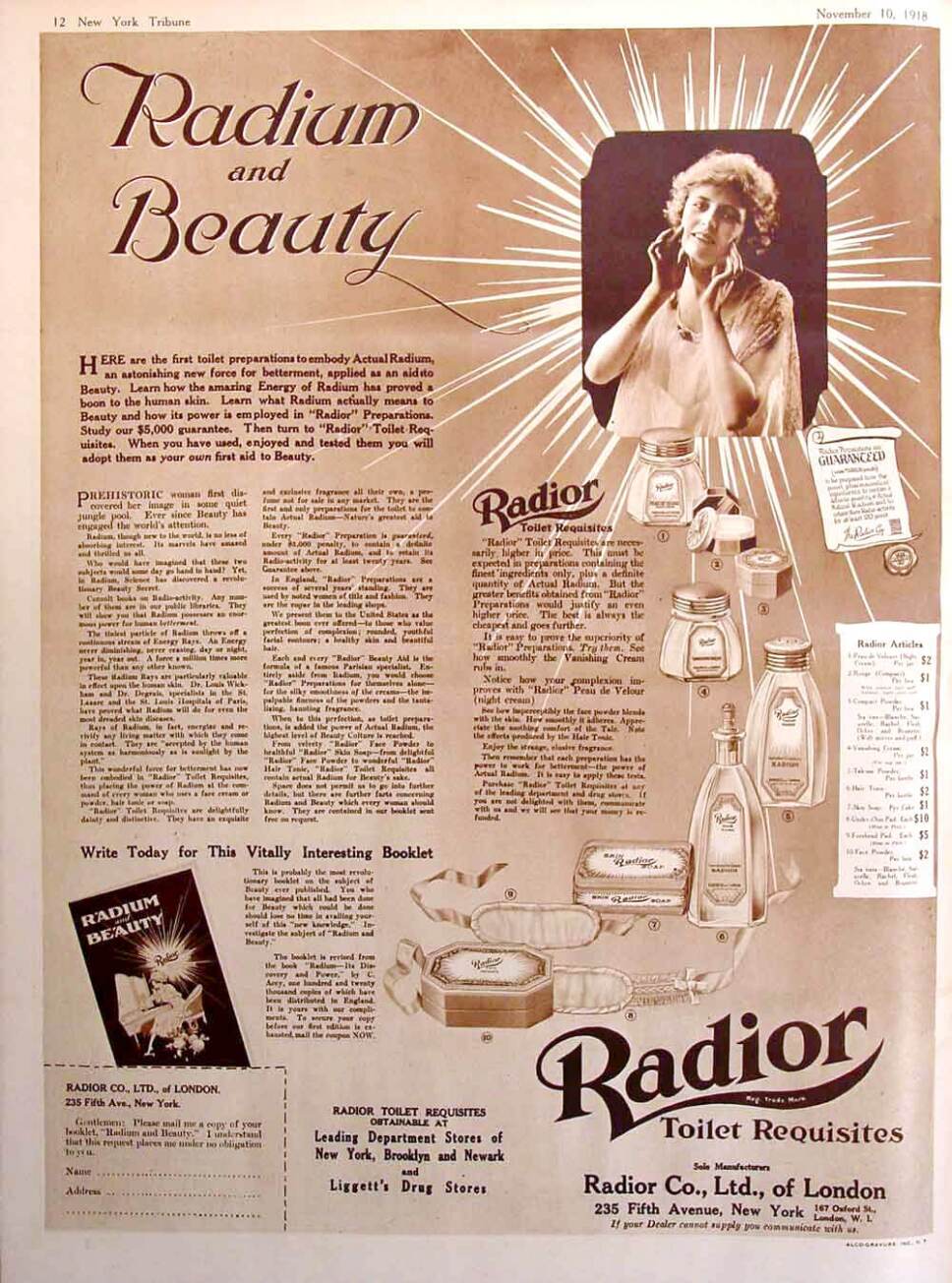 publicidad de maquillaje radiactivo radior