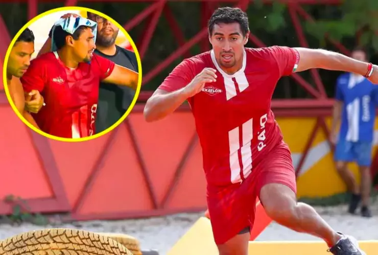 ¡Vaya susto! Pato Araujo se abrió la cabeza tras fuerte golpe en Exatlón