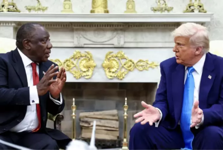Donald Trump y Cyril Ramaphosa