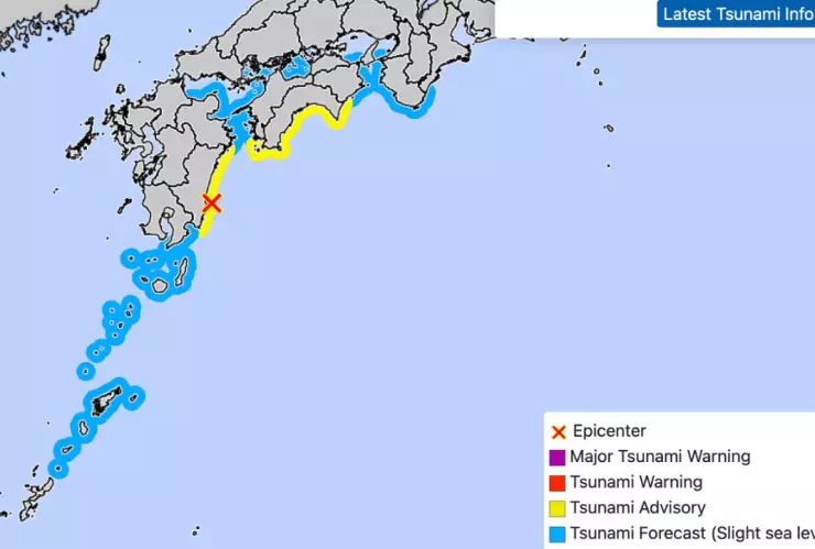 Sismo de magnitud 6.8 en Japón.