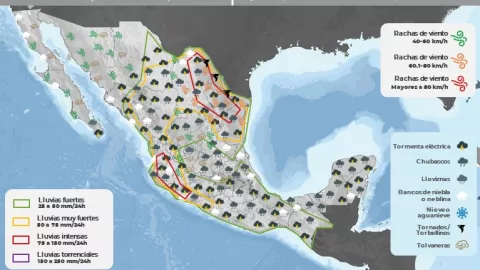 Clima en México hoy 17 de septiembre