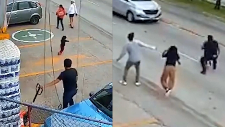 Niña a punto de ser atropellada en Puebla