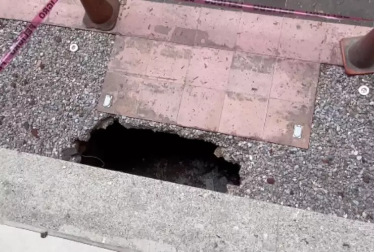 VIDEO: Socavón en la Cámara de DIputados