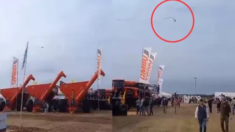 VIDEO Accidente aéreo Avión cae durante exhibición en Chaco