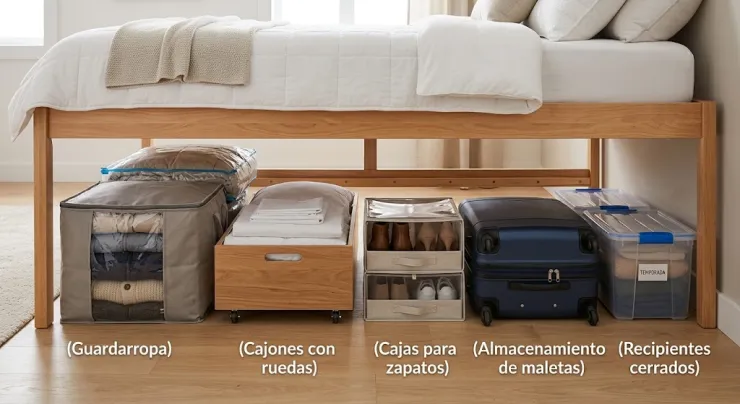 Espacio debajo de la cama