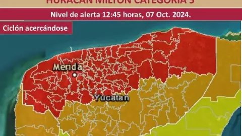 ÚLTIMA HORA_ Decretan Alerta Roja en Yucatán por amenaza del Huracán Milton.
