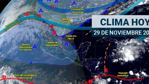 Clima en México para el viernes 29 de noviembre.