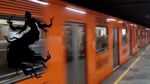 Exhiben al fantasma Platanoff en el Metro de la CDMX