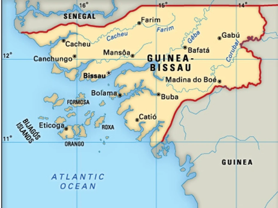 Mapa Guinea Bissau