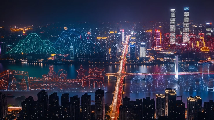 China rompe récord Guinness con espectáculo de drones en Chongqing