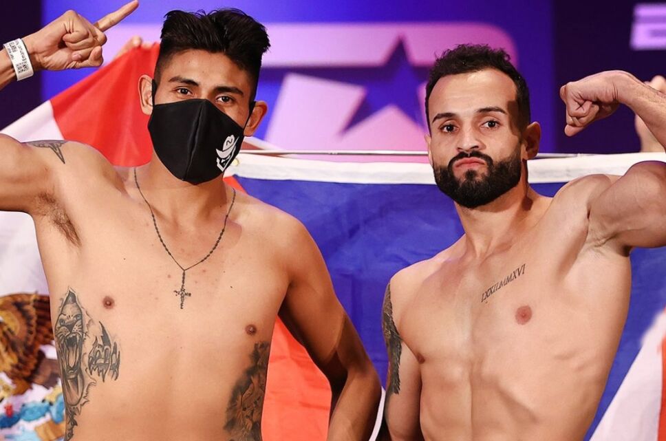 Vaquero vs Pitufo Díaz pesaje de la pelea