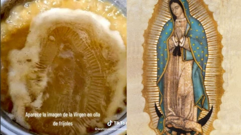 Aparece virgen de Guadalupe en olla de frijoles