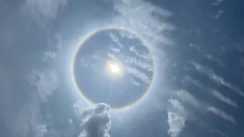 Halo solar en CDMX este 24 de mayo