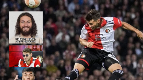 Santi Giménez marca golazo con el Feyenoord en Europa League