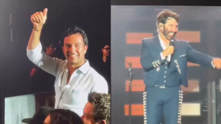 Video de Checo Pérez en el concierto de Alejandro Fernández