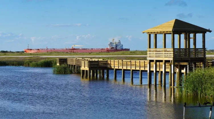 Foto del muelle de Port Aransas.