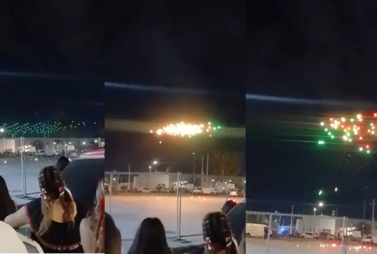 Fracasa show de drones durante las Fiestas Patrias en Coahuila