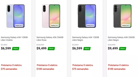 Precio en oferta en el Samsung Galaxy A56