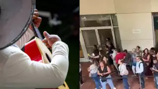 ¡Orgullo nacional! Mexicanos cantan ‘Cielito Lindo’ en Estados Unidos; hacían fila para poder votar | VIDEO