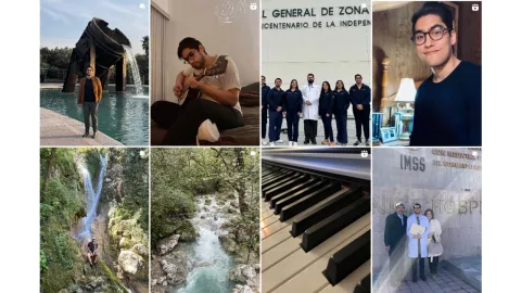 Algunas de las fotos de Abraham Reyes en su cuenta de Instagram, donde compartía su gusto por la naturaleza, la música y la medicina
