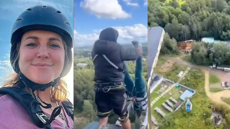Muere mujer frente a su hijo tras saltar en bungee para tomarse una selfie